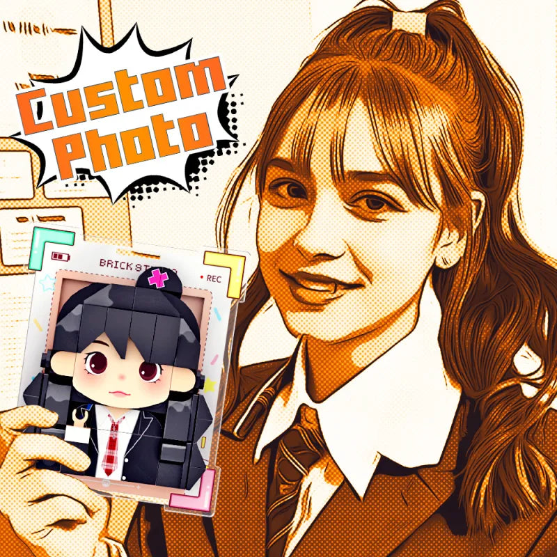 Personalized Brick Figure Fridge Magnets Photo Stickers Gift Fridge Magnets Gifts For Girlfriend Boyfriend