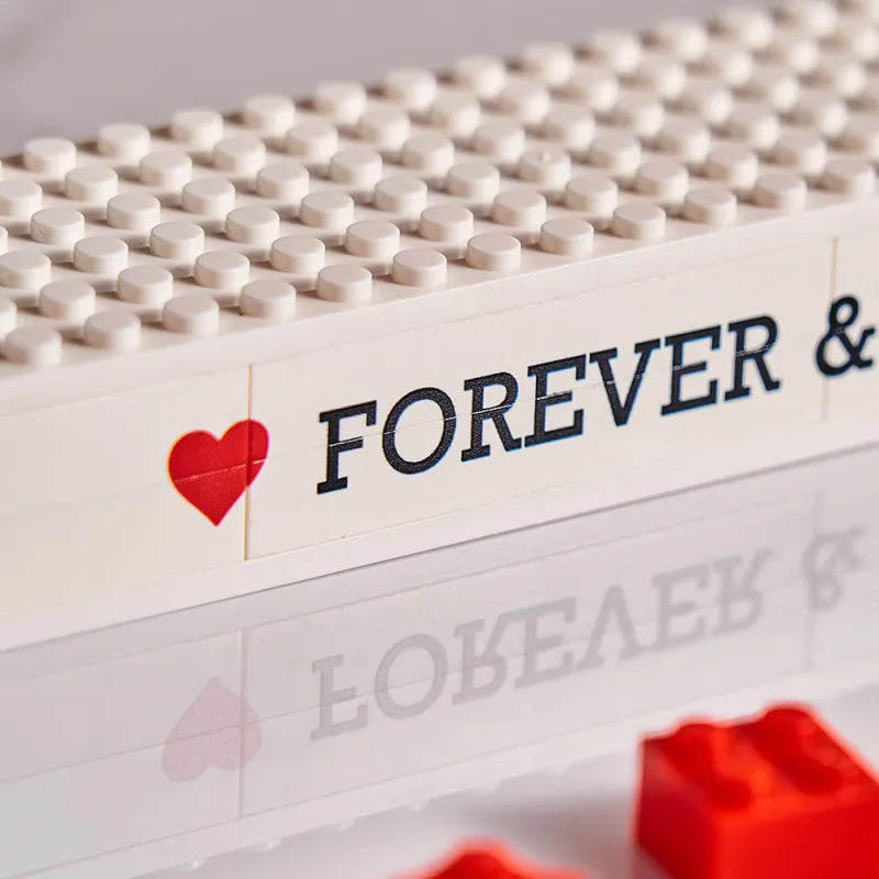 Personalized I Love You Photo Building Brick Puzzles Custom Text Photo Block Gift for Lover