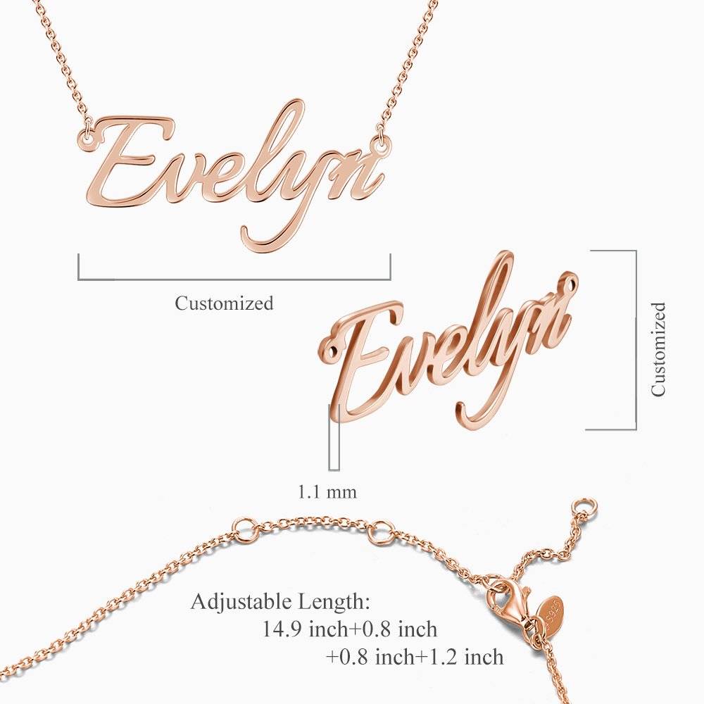 Personalized Nameplate Necklace Custom Name Jewelry