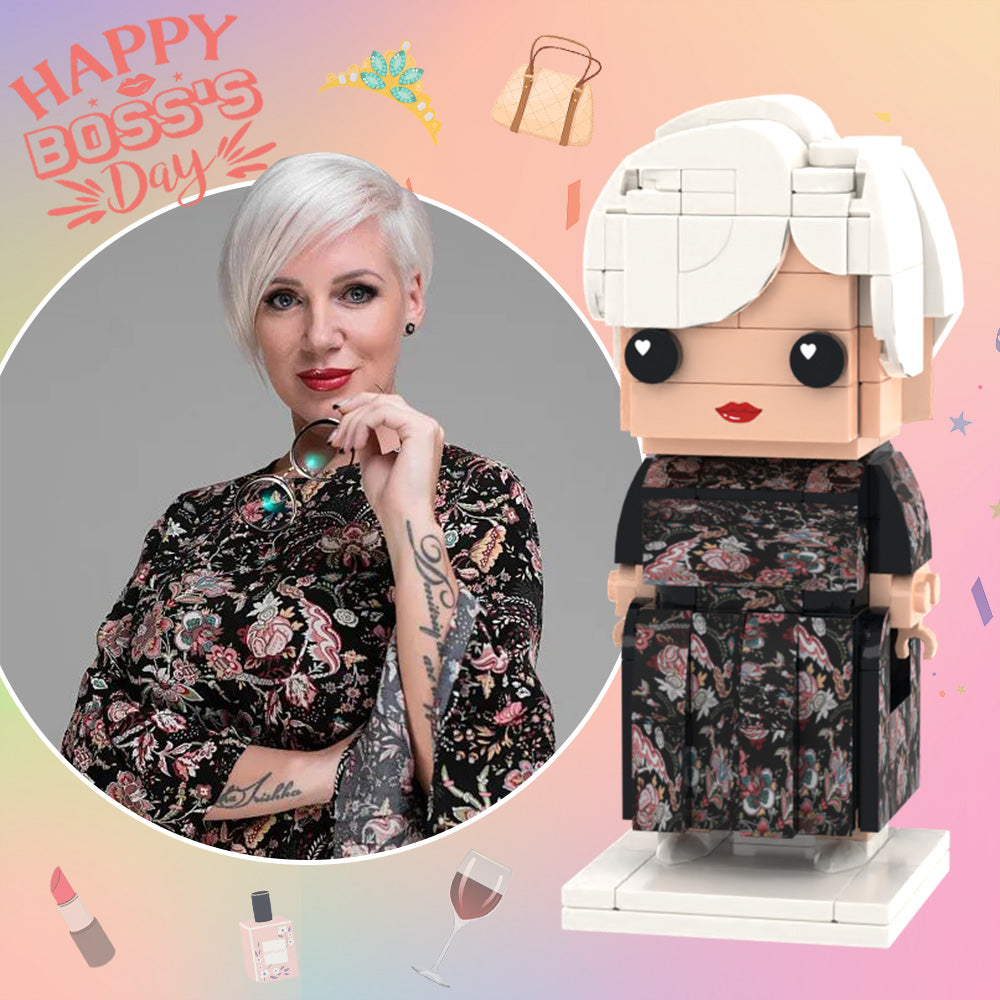 Boss's Day Creative Gifts Full Body Customizable 1 Person Custom Brick Figures Small Particle Block Toy
