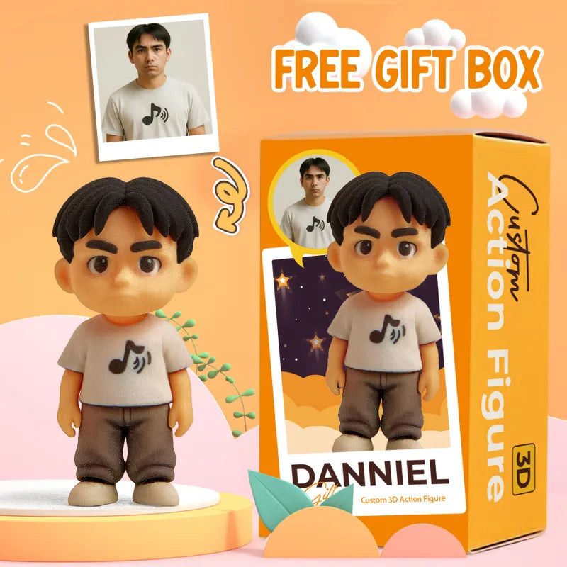 Production Time: 20 Business Days Custom 1 Person 3D Mini Figure From Your Photo Personalized Toy Figure Gifts For Kids