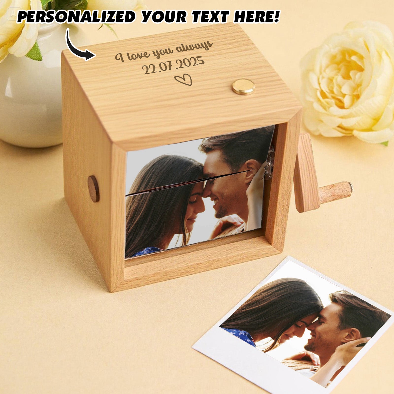 Custom Photo Flipbook Frame Animation Machine Handmade Gift for Couples Anniversary