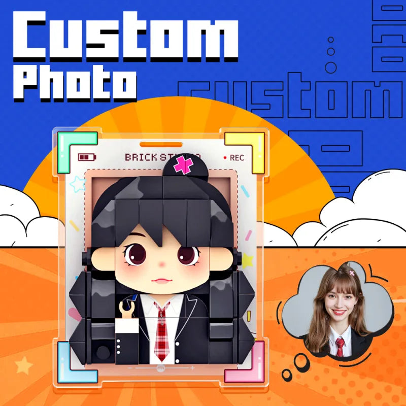 Personalized Brick Figure Fridge Magnets Photo Stickers Gift Fridge Magnets Gifts For Girlfriend Boyfriend