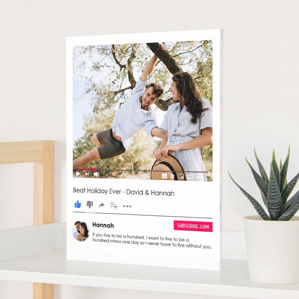 Custom Acrylic Plaque Personalized Social Photo Gift