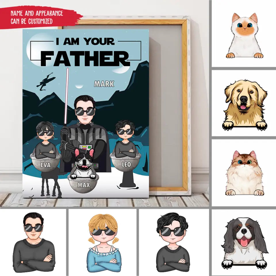 Vertical photo on canvas Father To Be Father'S Day Gift I Am Your Father