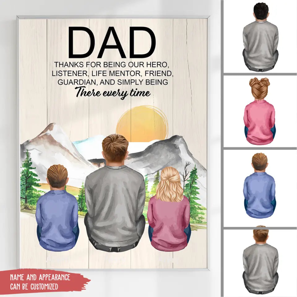 Vertical photo on canvas Best Gift For Father On Father'S Day Dad