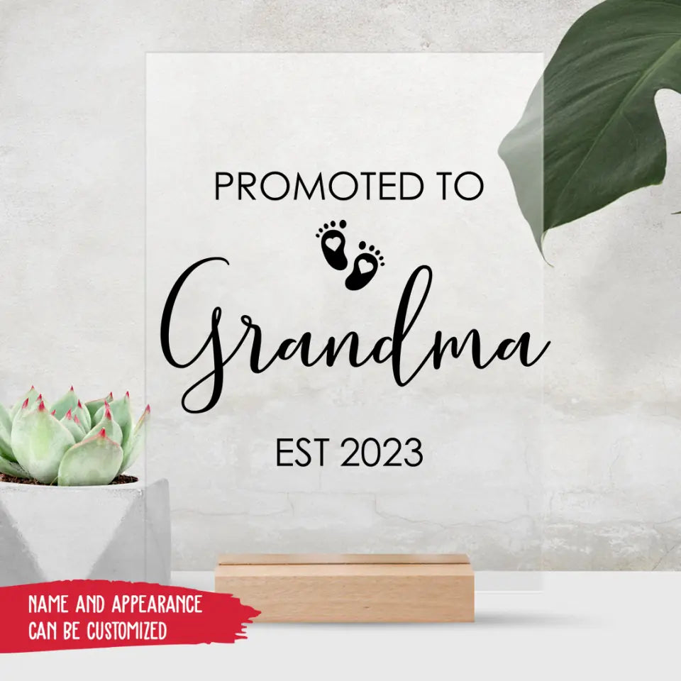 Acrylic glass - Promoted To Grandma