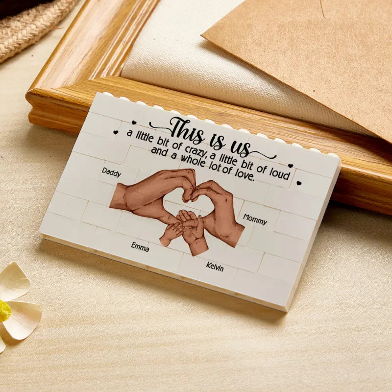 Personalized Building Brick Family Puzzle Building Brick Blocks Gift for Mother