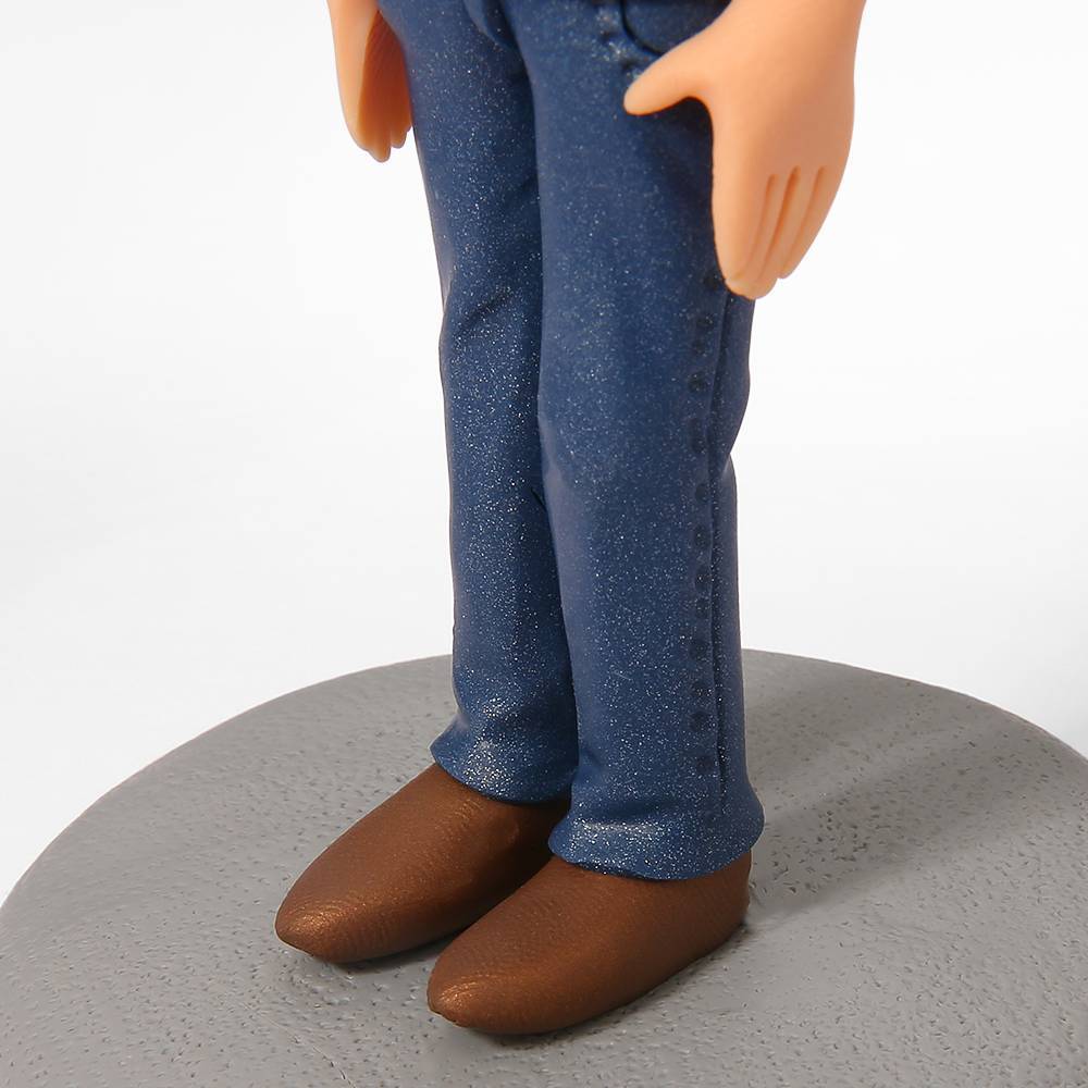 Casual Male in Jeans Custom Bobblehead With Engraved Text