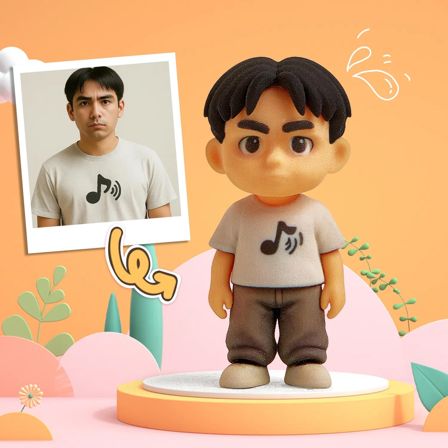 Production Time: 20 Business Days Custom 1 Person 3D Mini Figure From Your Photo Personalized Toy Figure Gifts For Kids