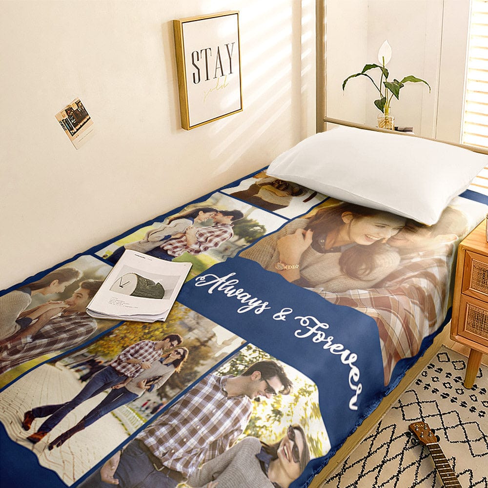 Custom Photo Collage Bedding Personalized Bedding Duvet Cover Single Bed Sheet Gifts