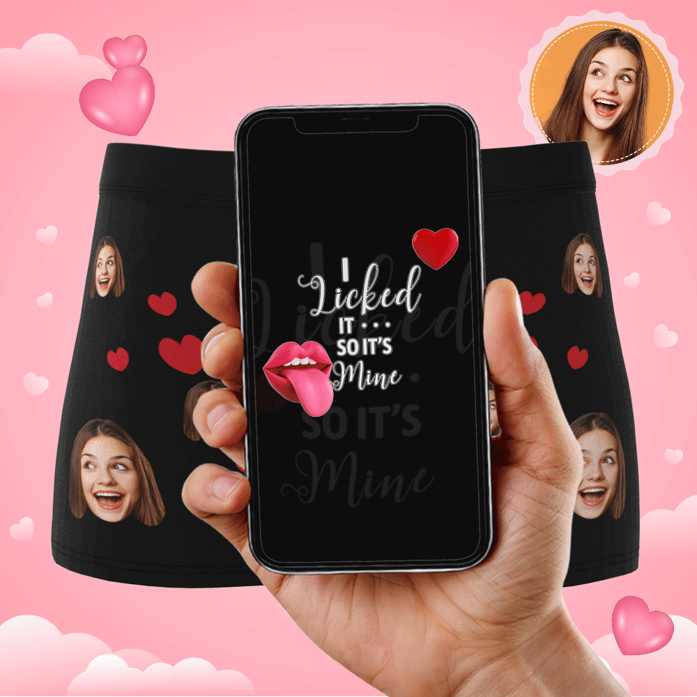 Custom Photo Boxer, Funny Face Boxer It's Mine AR View