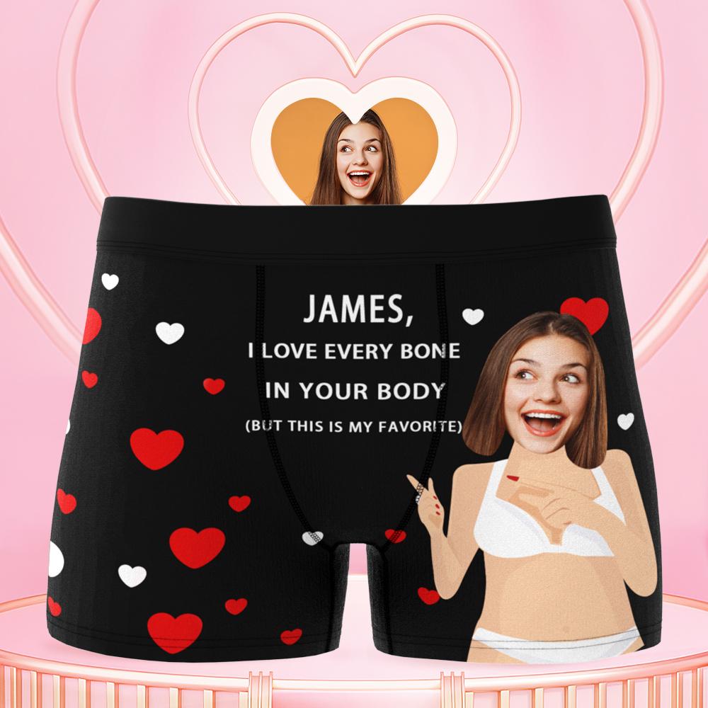 Custom Photo Boxer Funny Face Underwear Gifts for Husband/Him - Men's