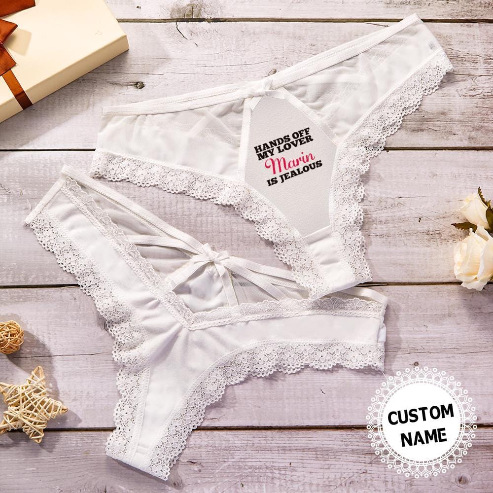 Personalized Panties Custom Name Lace Panties Gifts for Wife