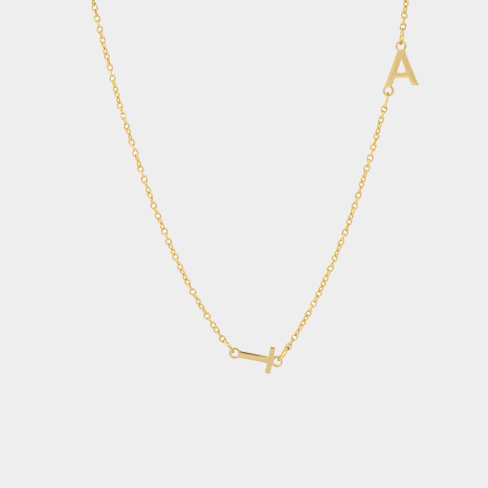 Custom Initial Necklace Personalized Stainless Steel Letter Necklace