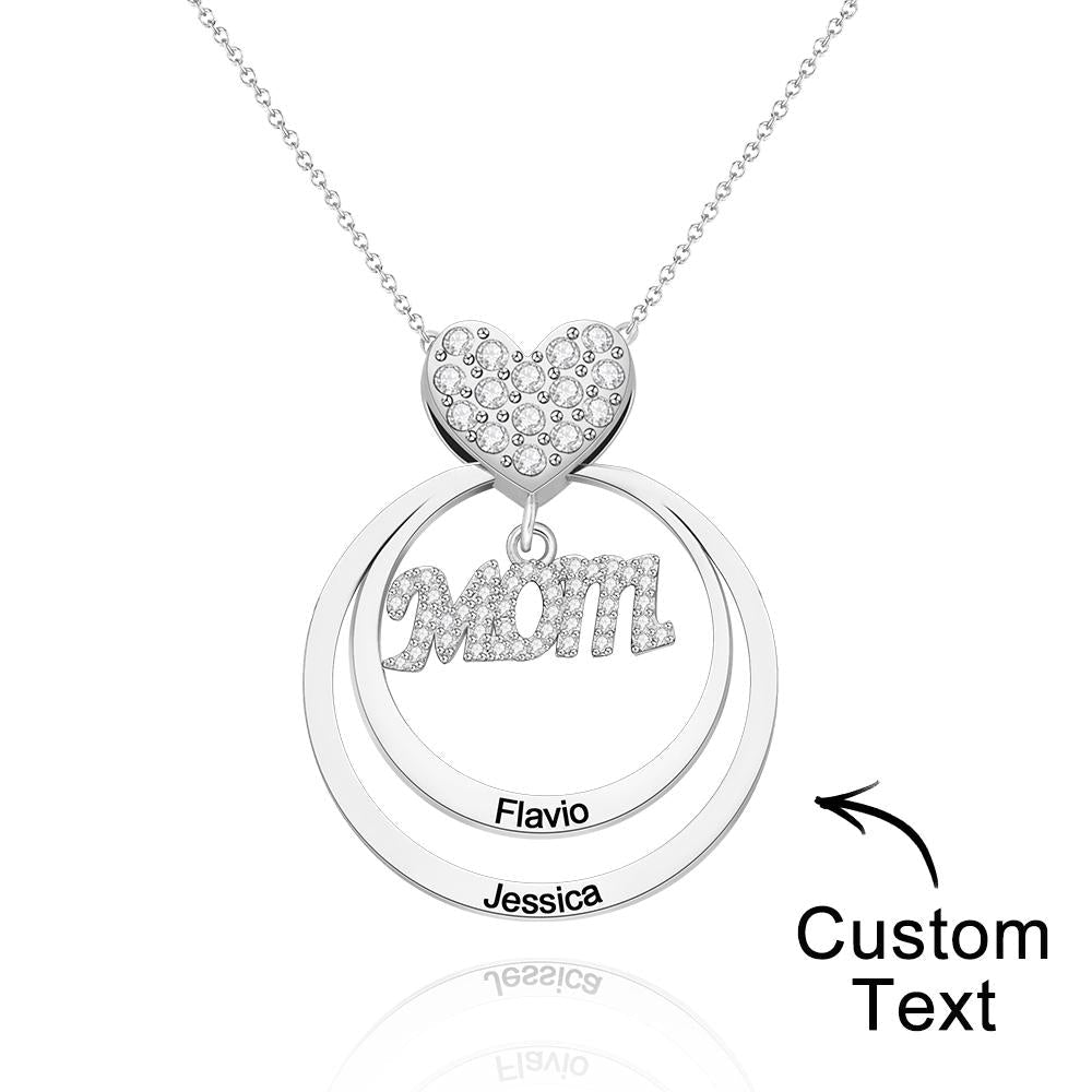 Custom Engraved Necklace Simple Circularity Family Gifts