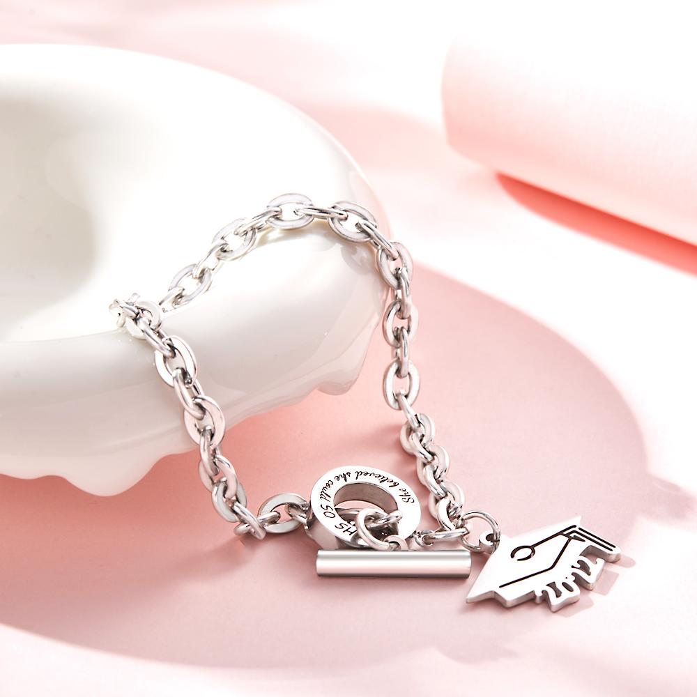 Custom Engraved Bracelet Graduation Season Commemorative Gifts