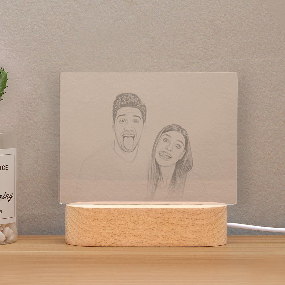 Personalized 2D Engraved Photo Night Light