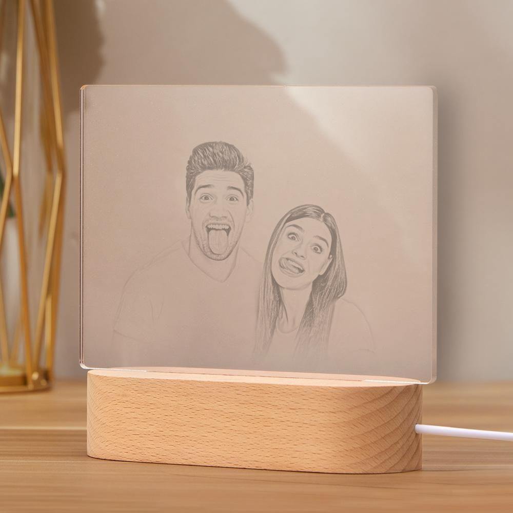 Personalized 2D Engraved Photo Night Light