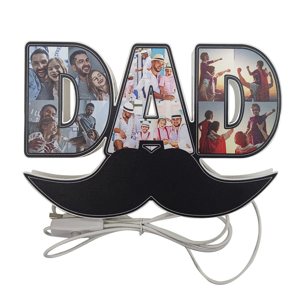 Custom Dad Light Personalized Photo Lamp Father's Day Gifts