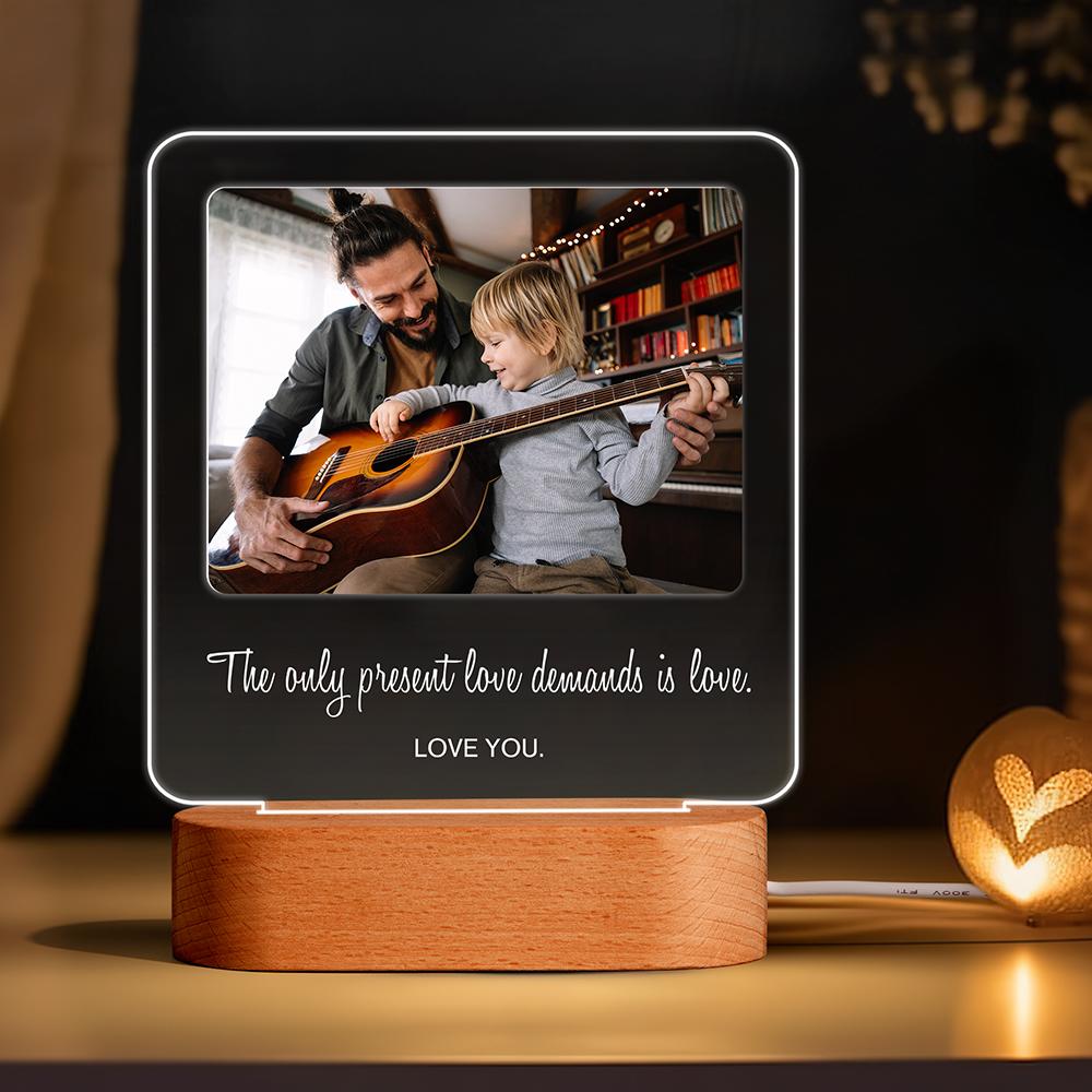 Father's Day Gifts Custom Photo Night Light Collage LED Light Gift For Him