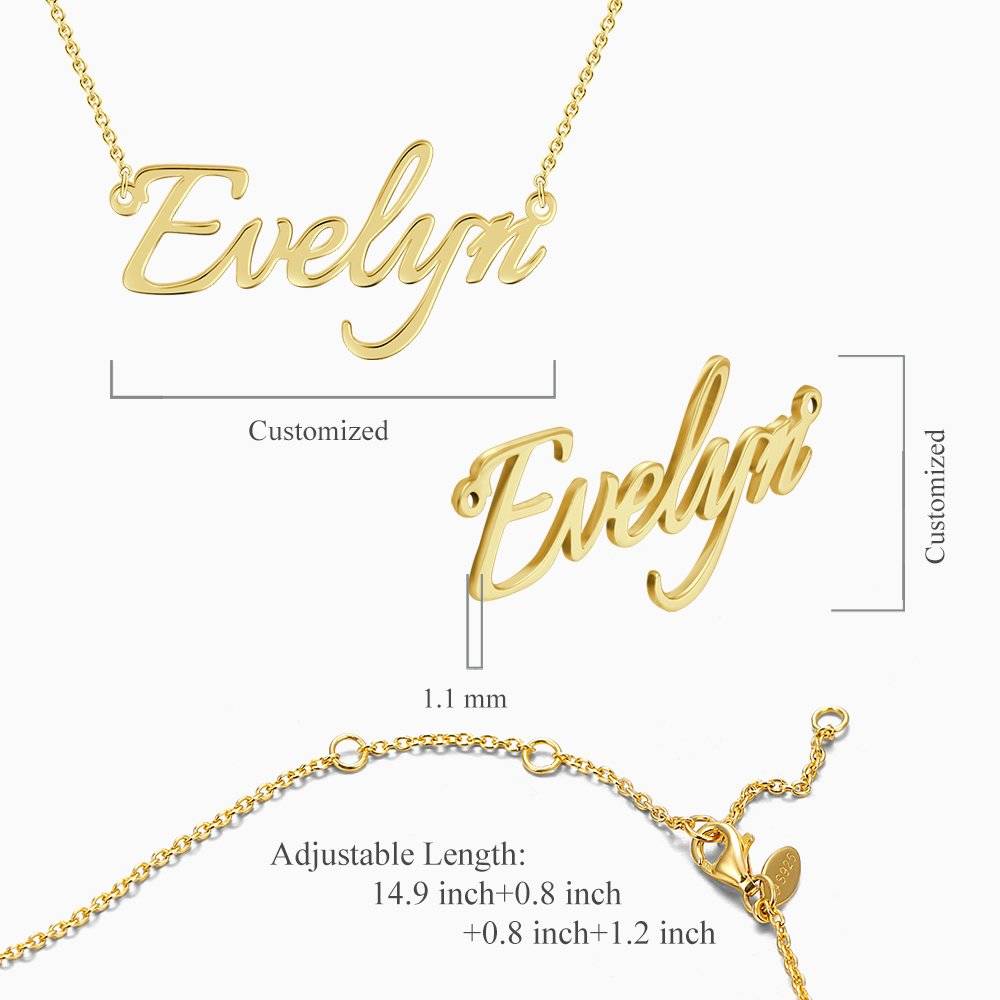 Personalized Nameplate Necklace Custom Name Jewelry