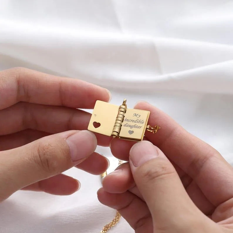 Personalized My Little Star Book Necklace for Daughter Adjustable Pendant Gift