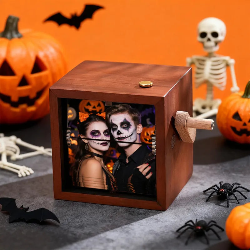 Custom Halloween Photo Flipbook Frame Handmade Gift Unique Home Decor Album