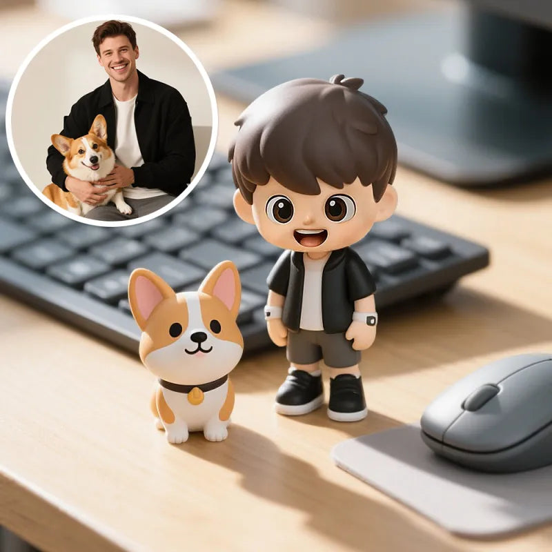 Production Time: 20 Business Days Custom Made 3D Mini Figure Office Desk Figurine Based on Your Picture Cute and Professional Style