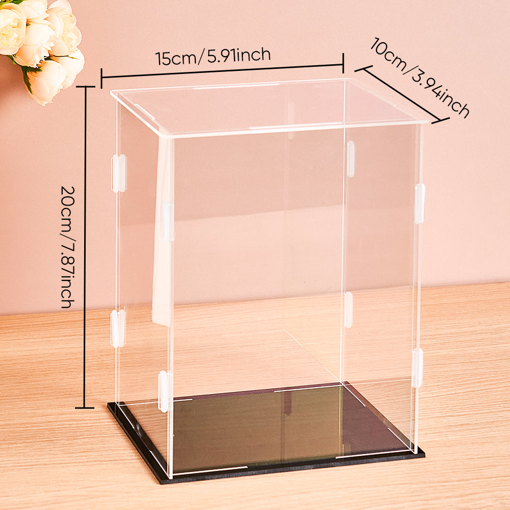 Dustproof Clear Acrylic Display Case Display Box – Protective Box for 2 People Bobbleheads Collectibles