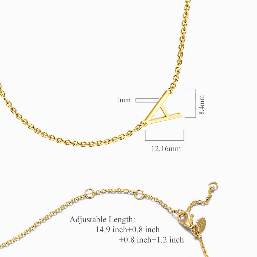 Custom Initial Letter Necklace S925 Silver