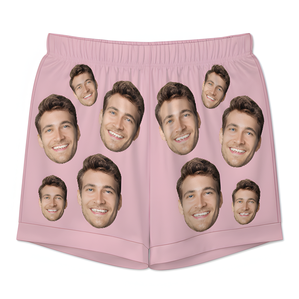 Custom Face Short Sleeve Pajama Valentine's Day Gift for Lover