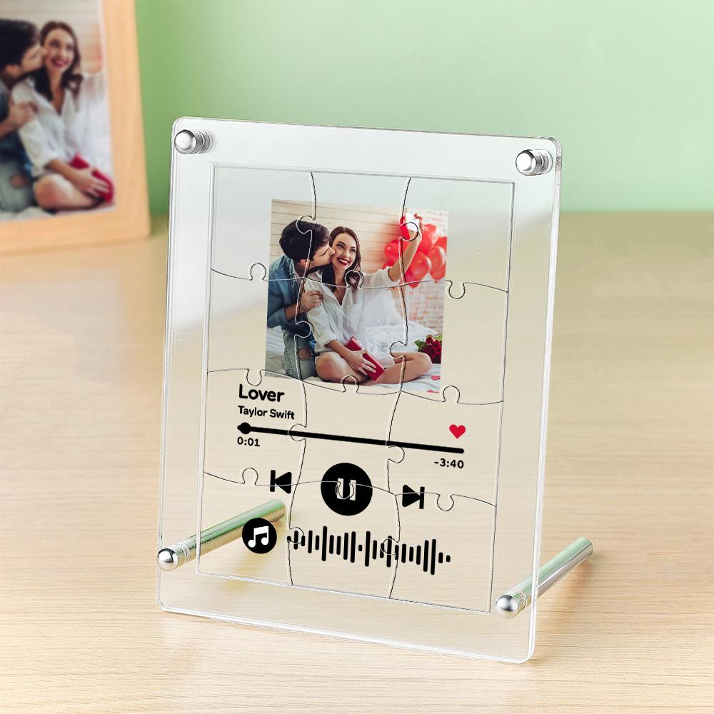 Custom Puzzle Plaque With Photo Music Photo Puzzle Plaque