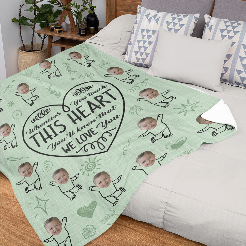 Custom Face Blanket Love You Gifts for Dad
