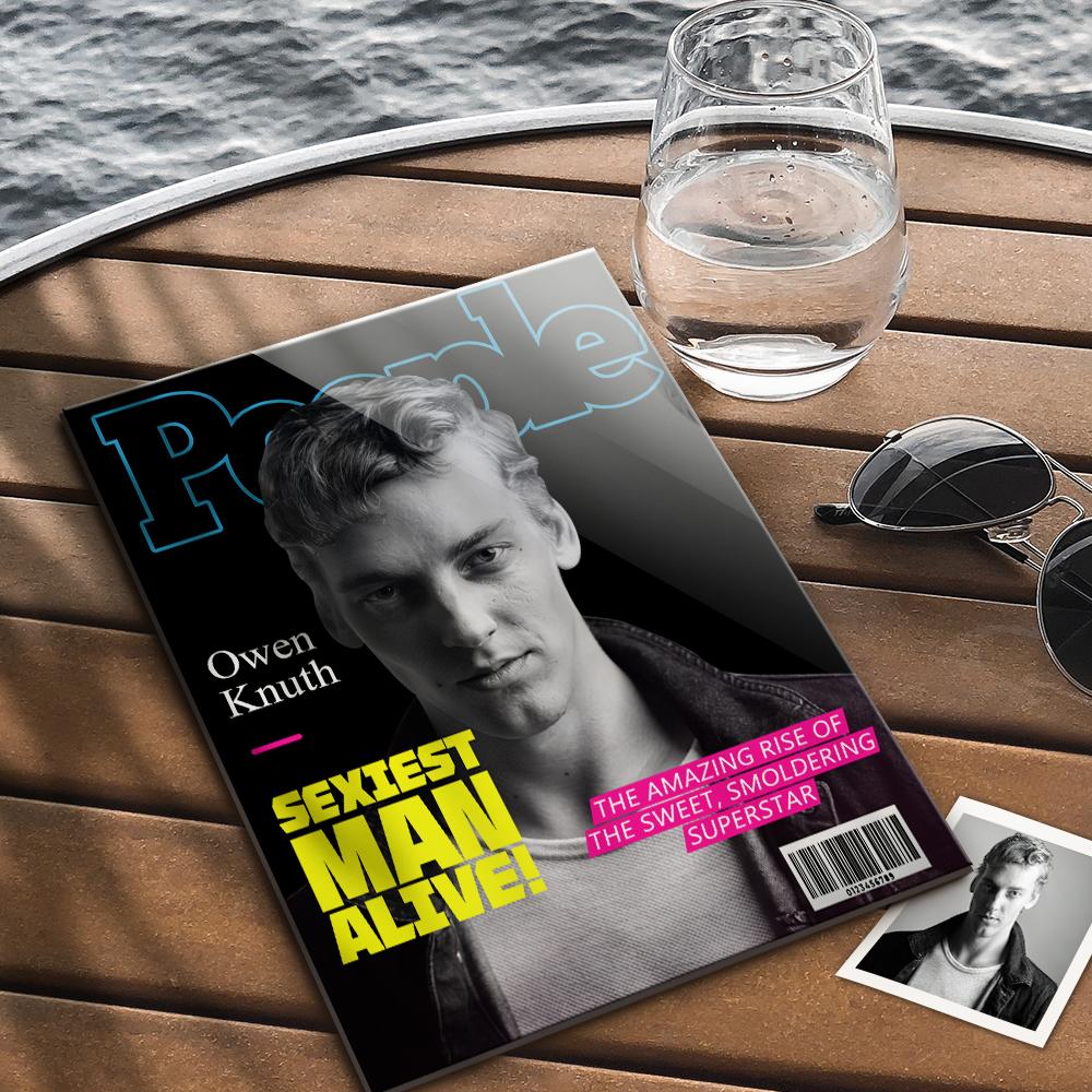 Custom Photo People Magazine Cover Plaque Gift For Boyfriend