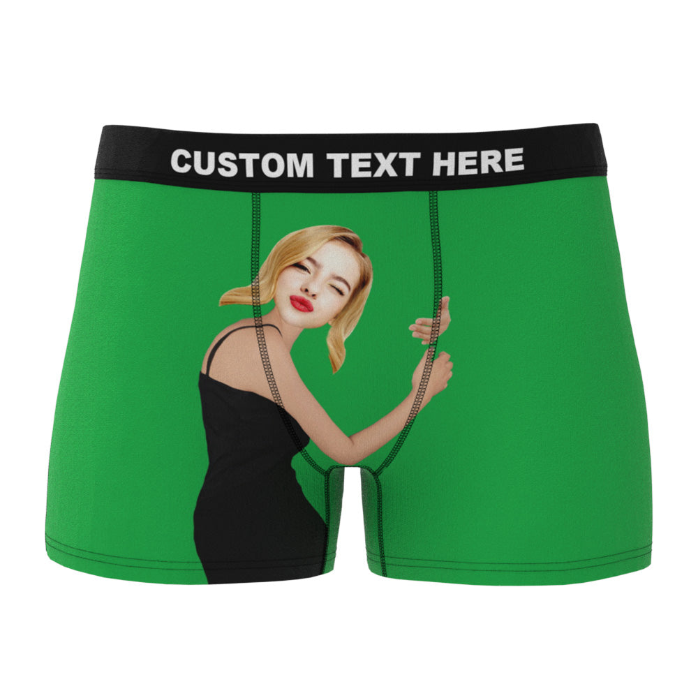 Custom Love Hug Boxer Shorts Personalized Boxers Briefs with Picture with Package