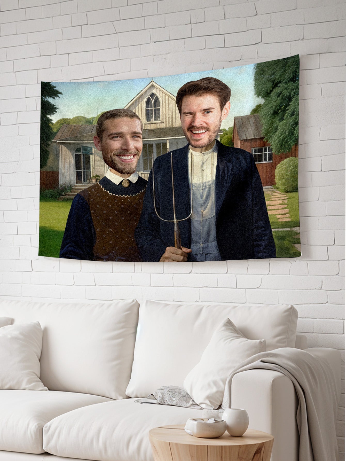 Custom Photo Tapestry – Personalized Faces Wall Hanging Blanket for Home Decor or Gifts