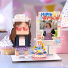 Full Body Birthday Themed Brick Figures Universal Interlocking Plastic Toy Customizable 1 Person Small Particle Block Toy Gift For Birthday