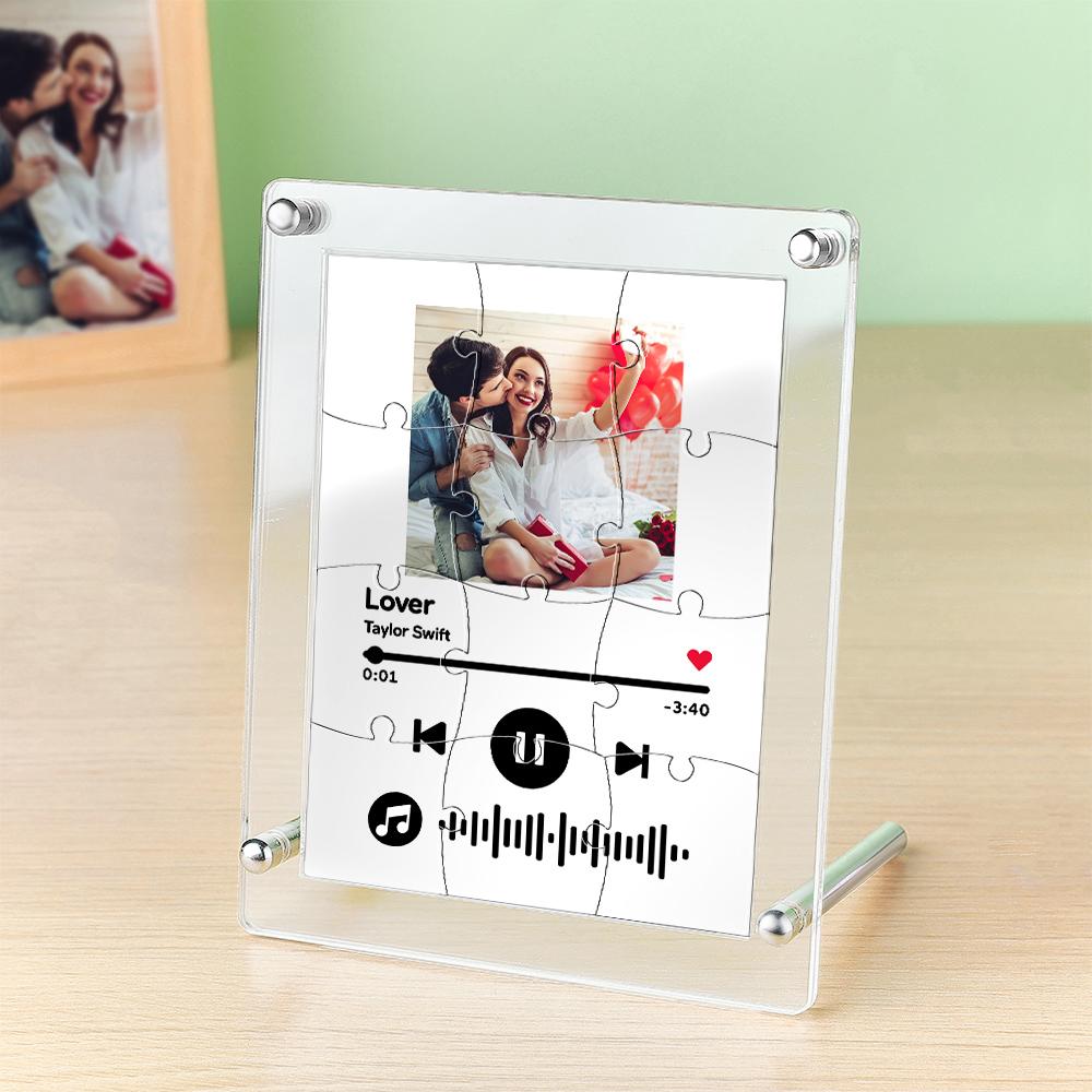 Custom Puzzle Plaque With Photo Music Photo Puzzle Plaque