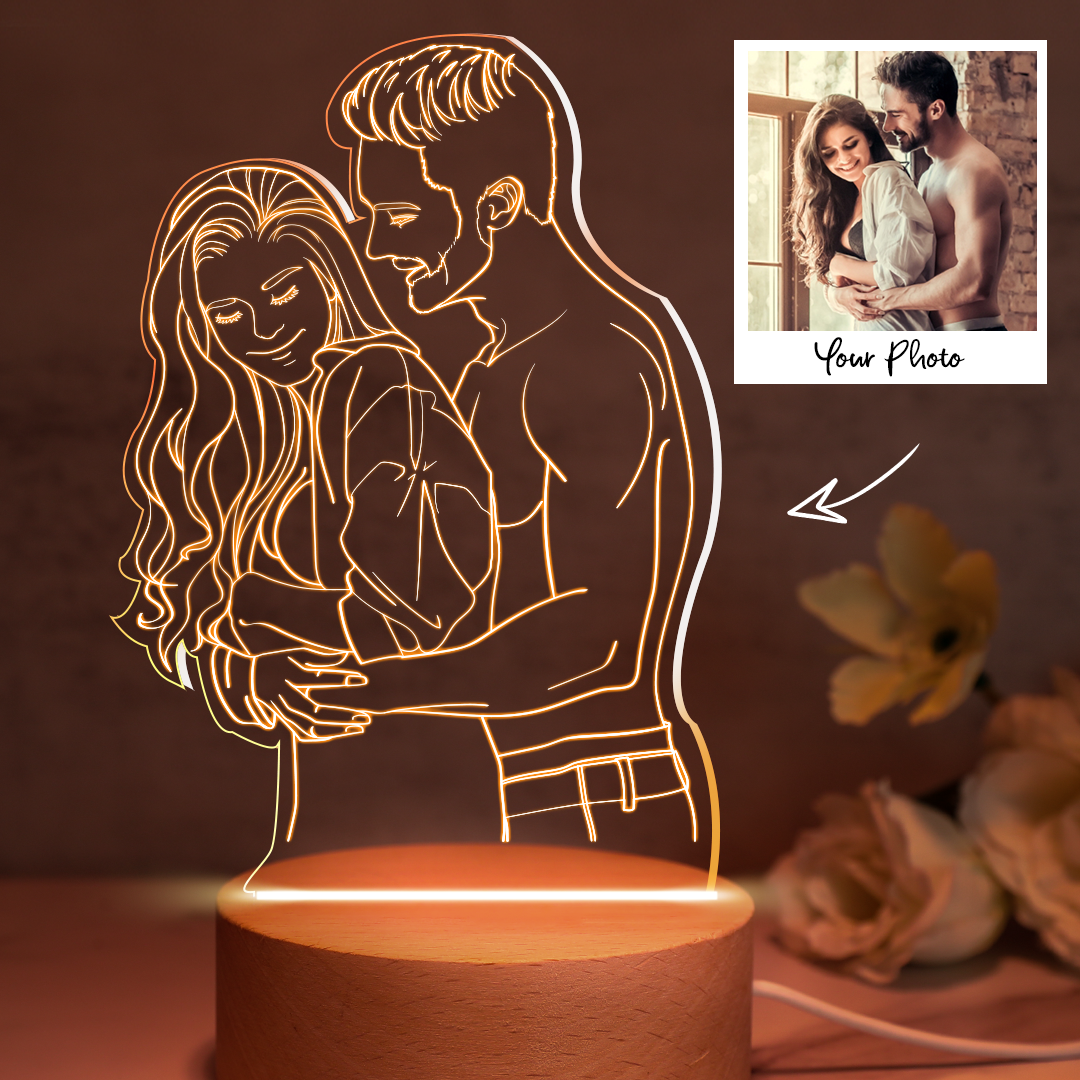 Anniversary Gifts Custom 3D Photo Lamp Personalized Night Light