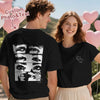 Custom Photo Line Art Style T-shirt Personalized Eyes Shirt for Couple Valentines Gift
