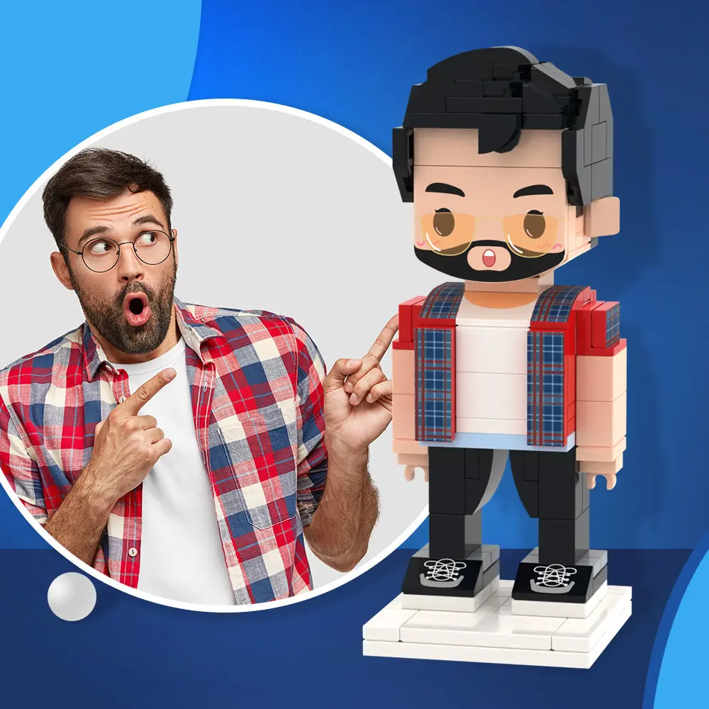Creative Gifts for Him Full Body Customizable 1 Person Custom Brick Figures Small Particle Block Toy