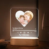 Custom Music Code Heart 7 Color Lamp For Dad Acrylic Music Plaque Night Light