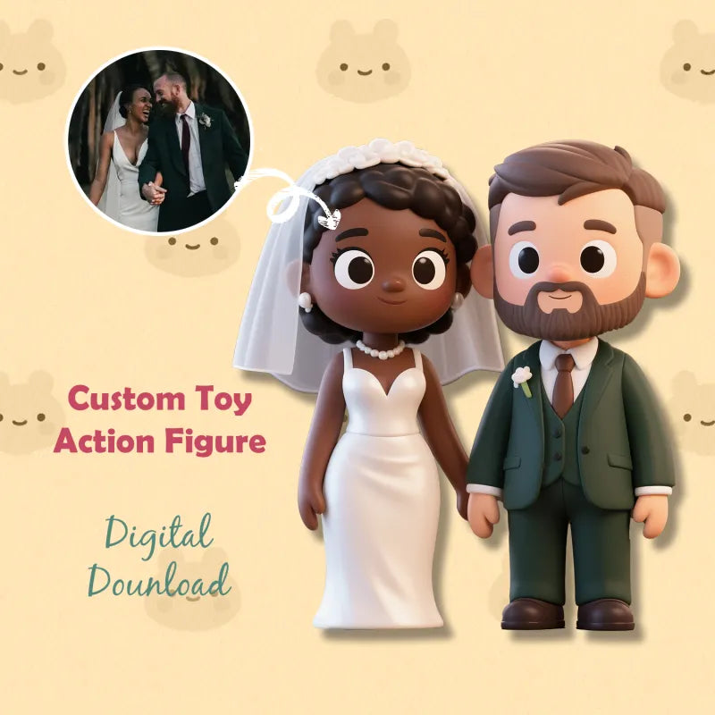 Production Time: 20 Business Days Custom Made 3D Mini Figure Office Desk Figurine Based on Your Picture Cute and Professional Style