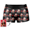 Customized Face Boxers Christmas Hat Printed Underwear with Picture