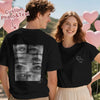 Custom Photo Black & White Style T-shirt Personalized Eyes Shirt for Couple Valentines Gift