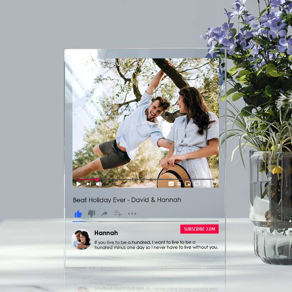 Custom Acrylic Plaque Personalized Social Photo Gift
