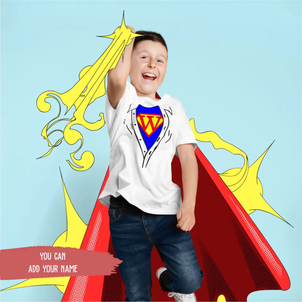 Kid's Blue Hero In Shirt