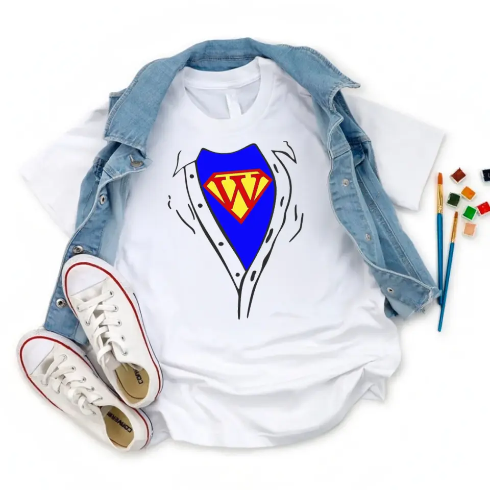 Kid's Blue Hero In Shirt