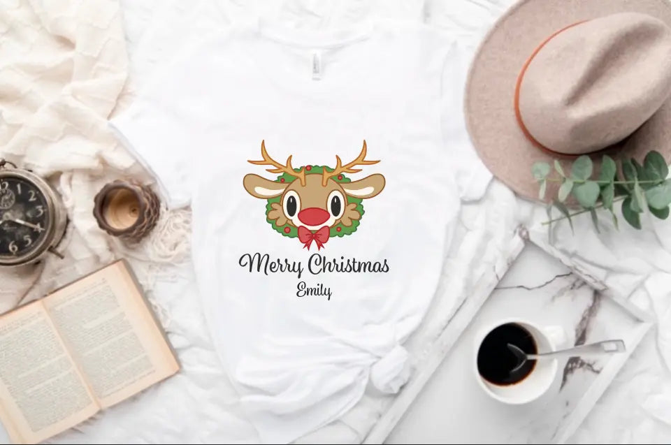 Kid's Merry Christmas with Deer